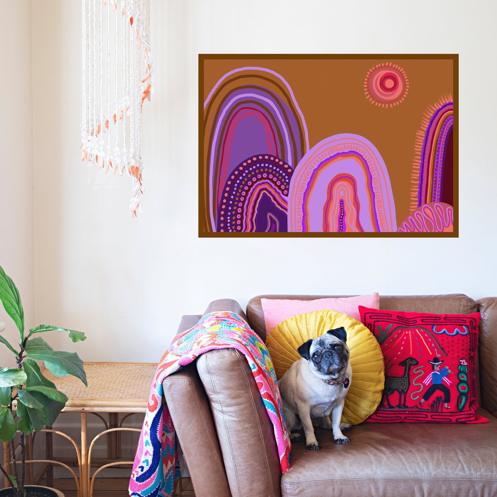 Mauve Mountain Art Print-Art Print-Gussy Dup