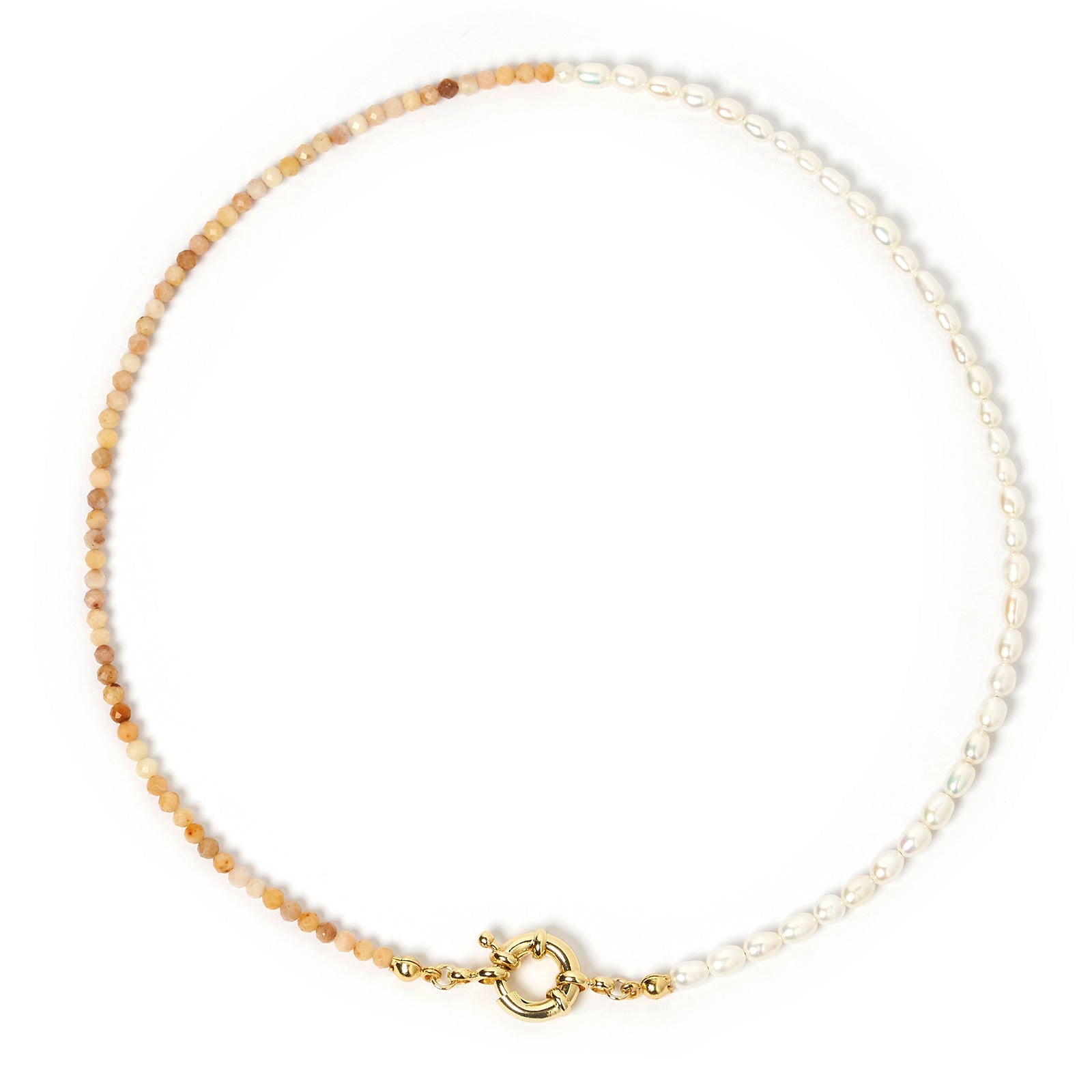 Arms of Eve Suri Pearl and Gemstone Necklace - Cream Coralite