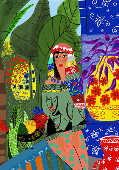 A Garden in Marrakesh Art Print-Art Print-Gussy Dup