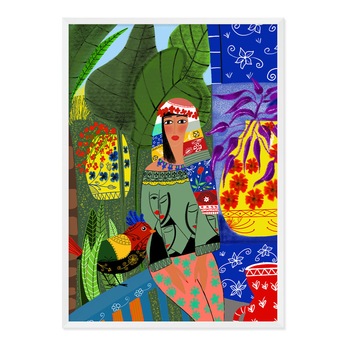 A Garden in Marrakesh Art Print-Art Print-Gussy Dup