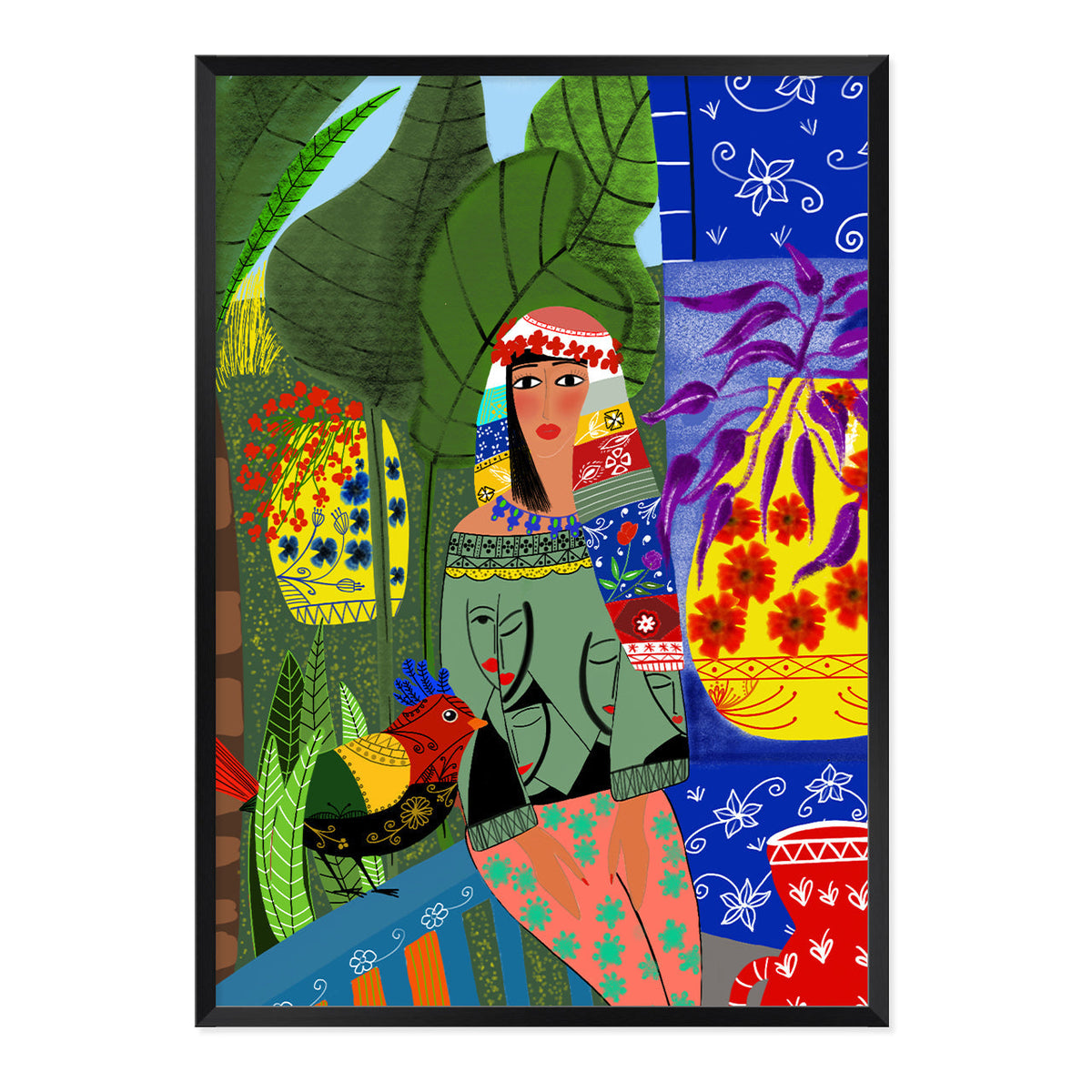 A Garden in Marrakesh Art Print-Art Print-Gussy Dup