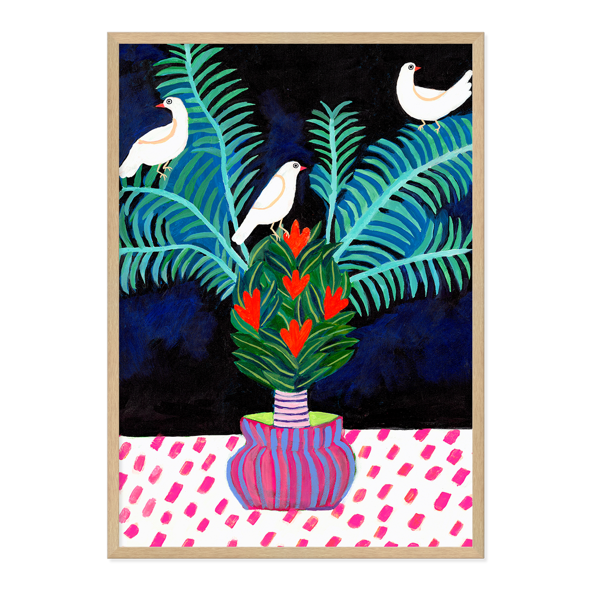Three Doves Art Print-Art Print-Gussy Dup