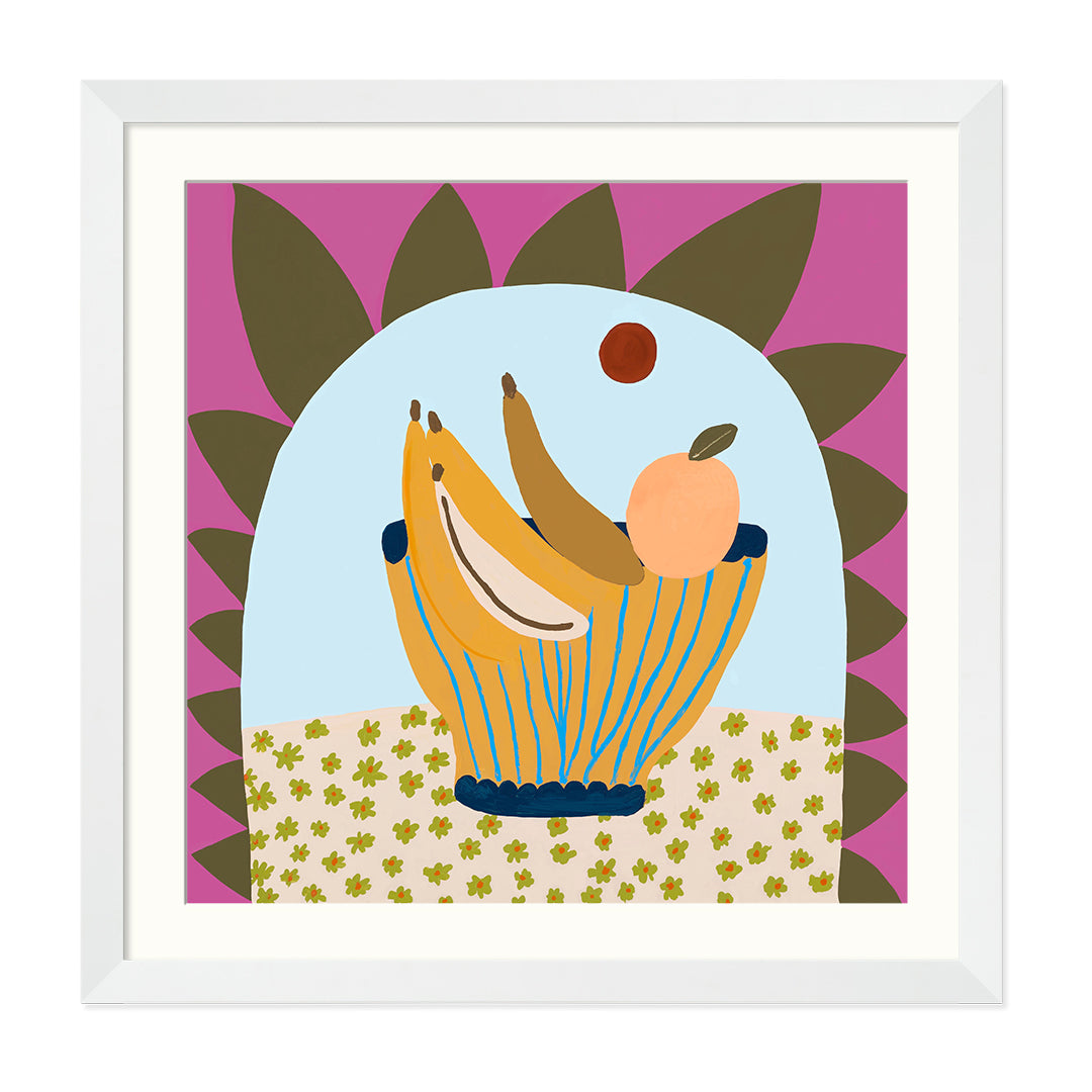 Bananas and Orange Art Print-Art Print-Gussy Dup