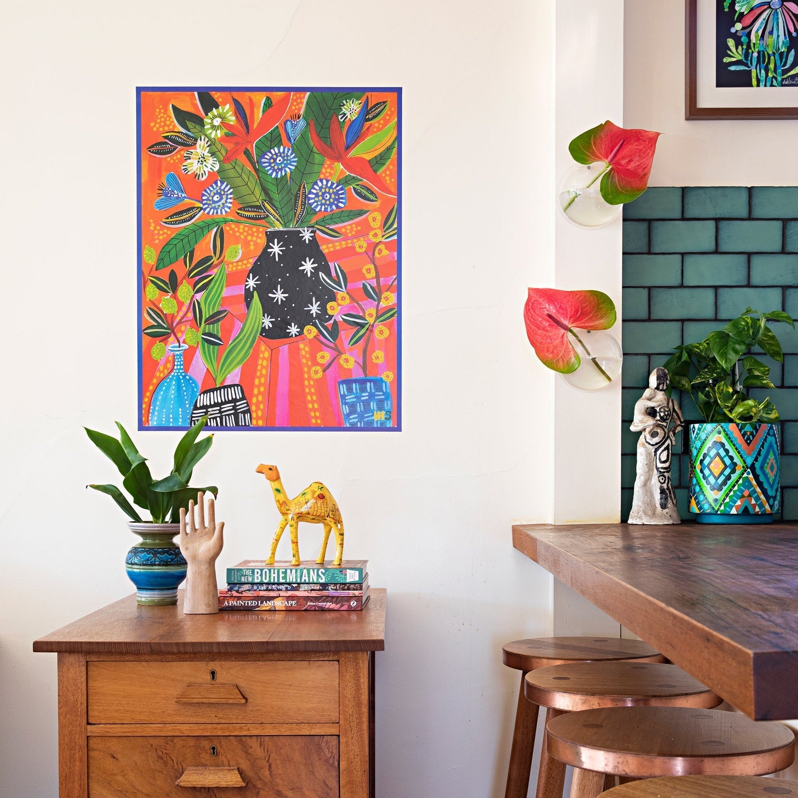 Bohemian Bouquet Art Print-Art Print-Gussy Dup