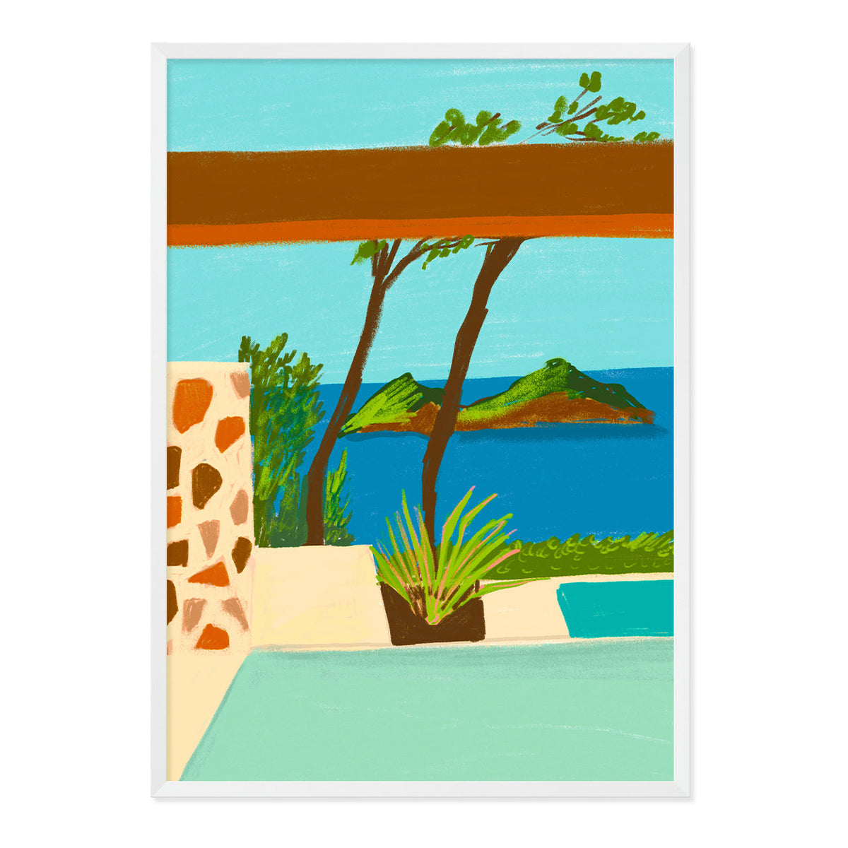 Coconut Key Art Print-Art Print-Gussy Dup