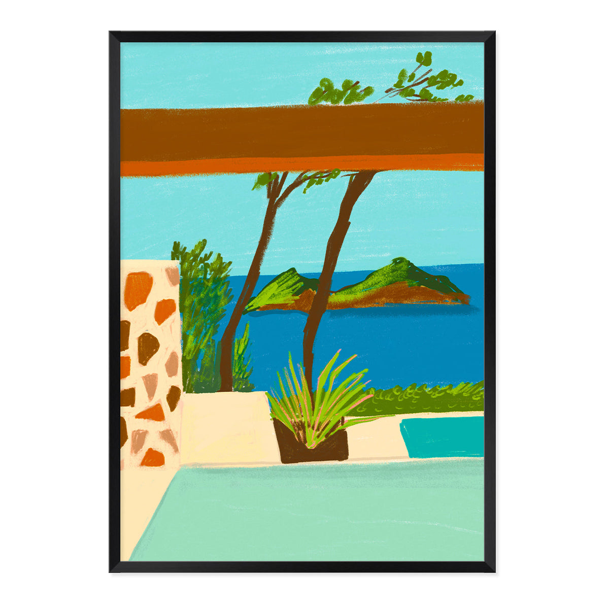 Coconut Key Art Print-Art Print-Gussy Dup