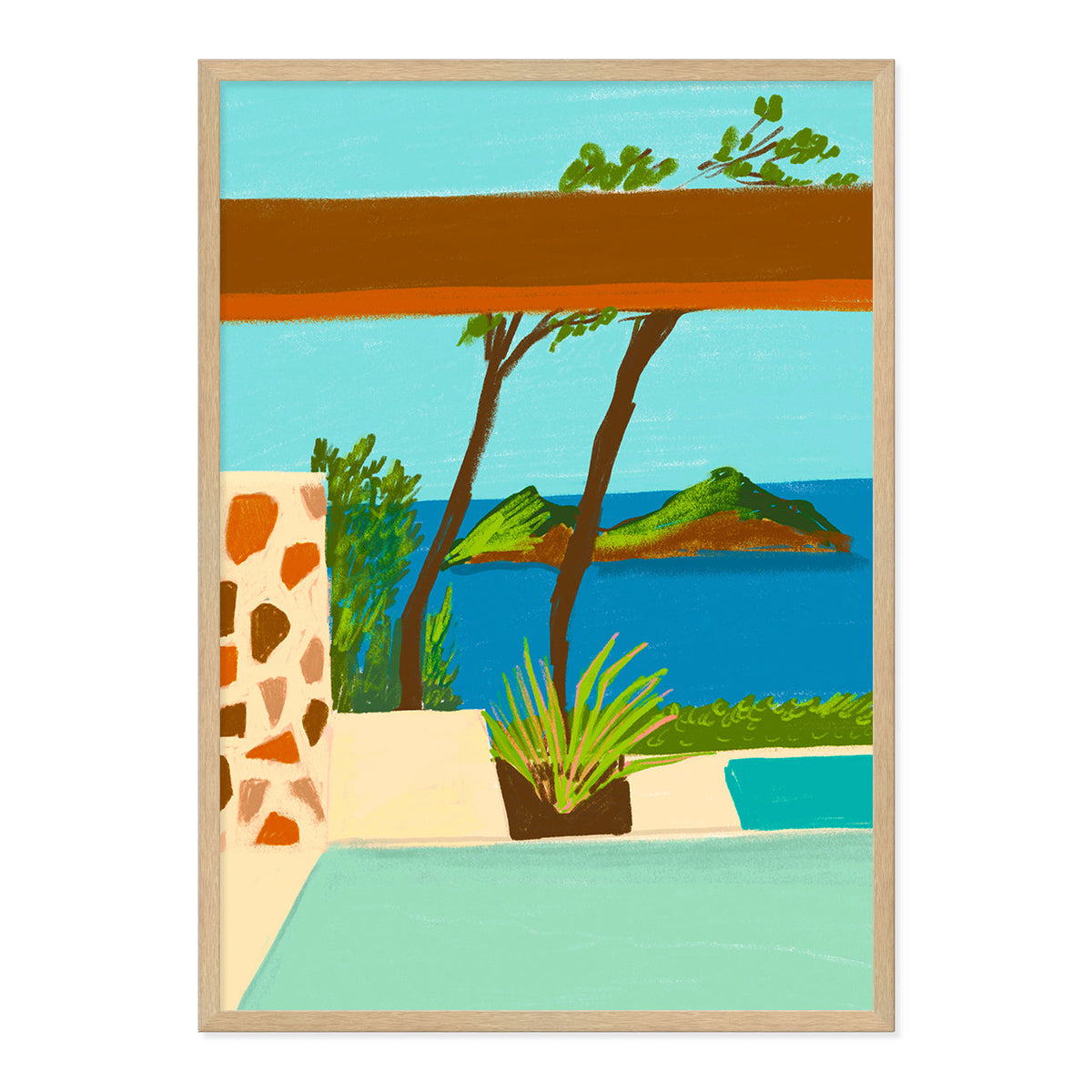 Coconut Key Art Print-Art Print-Gussy Dup