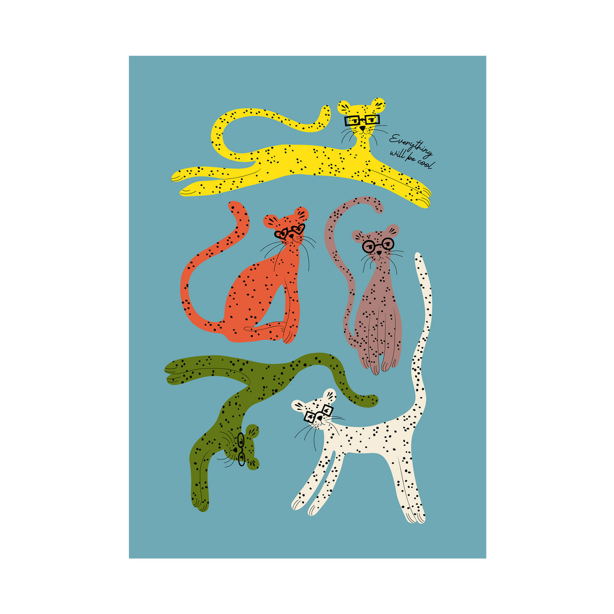 &#39;Everything Will Be Cool&#39; Art Print-Art Print-Gussy Dup