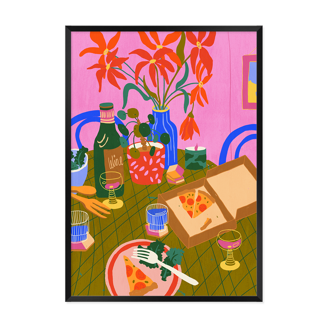 Girls&#39; Night In Art Print-Art Print-Gussy Dup