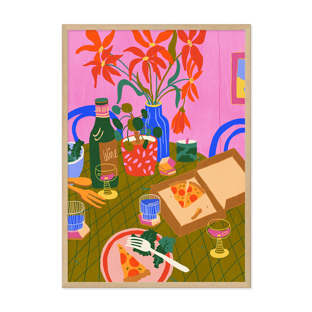 Girls&#39; Night In Art Print-Art Print-Gussy Dup