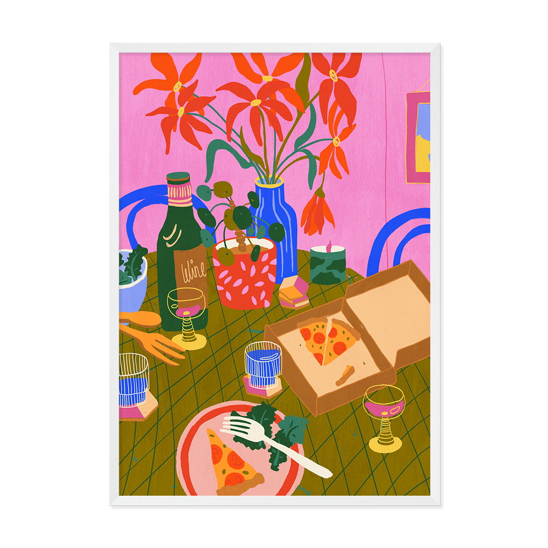 Girls&#39; Night In Art Print-Art Print-Gussy Dup