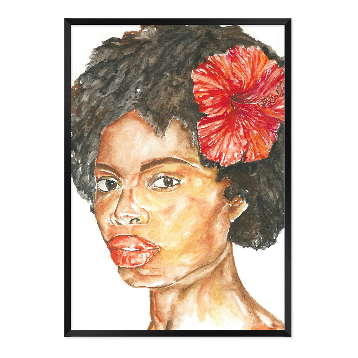 Hibiscus Kiss Art Print-Art Print-Gussy Dup