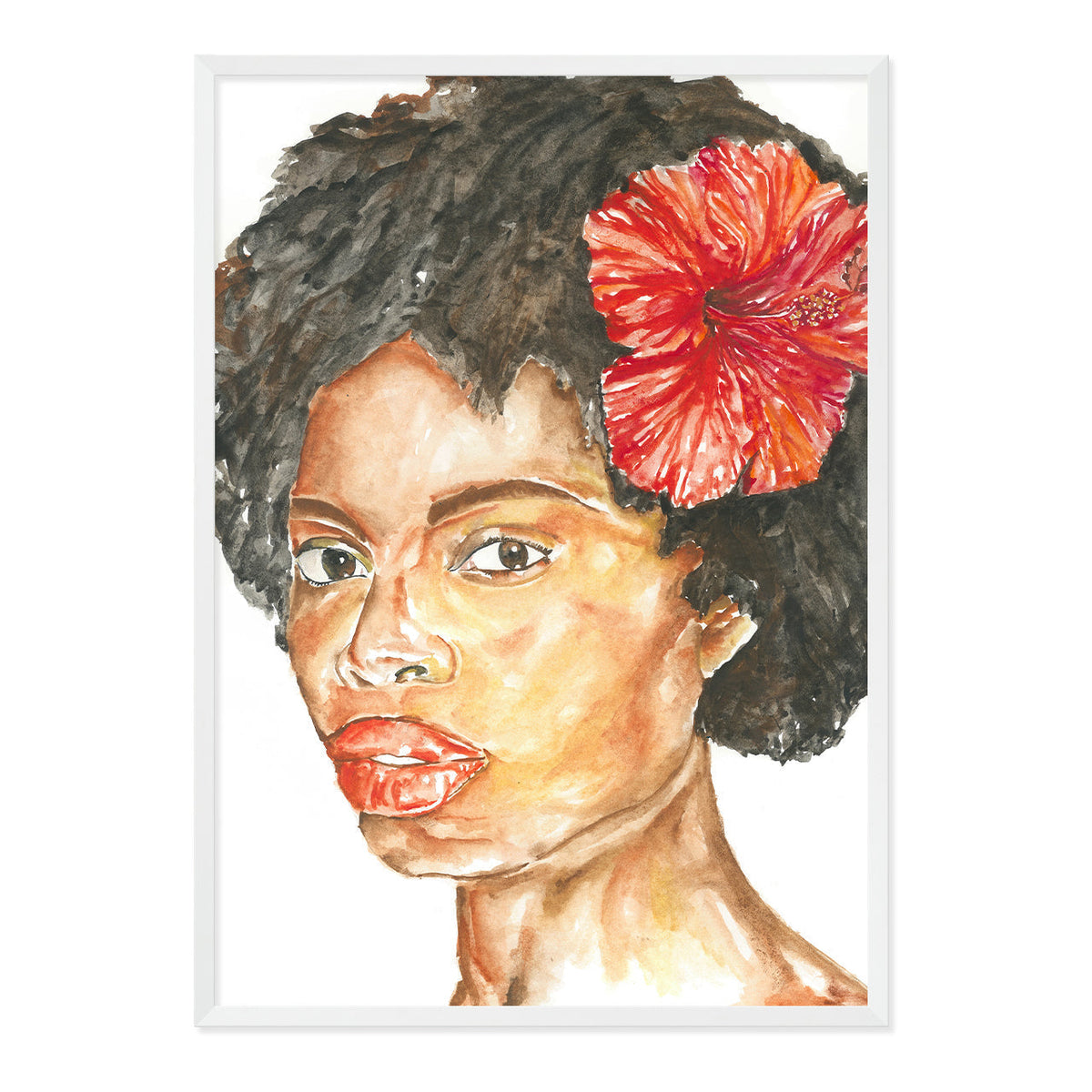 Hibiscus Kiss Art Print-Art Print-Gussy Dup