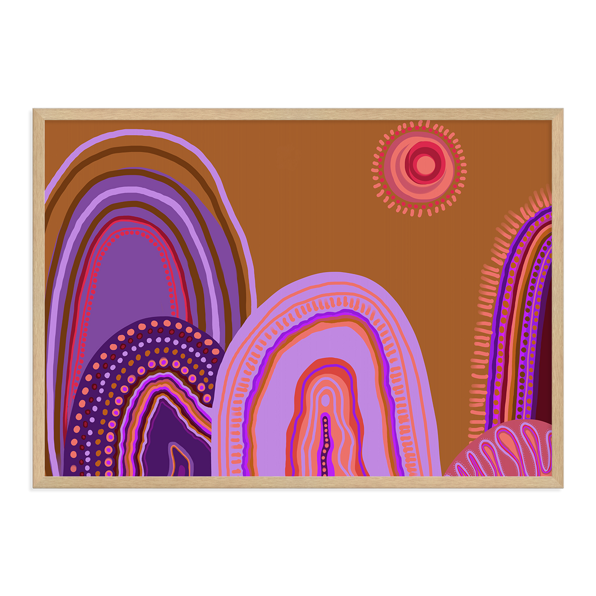 Mauve Mountain Art Print-Art Print-Gussy Dup