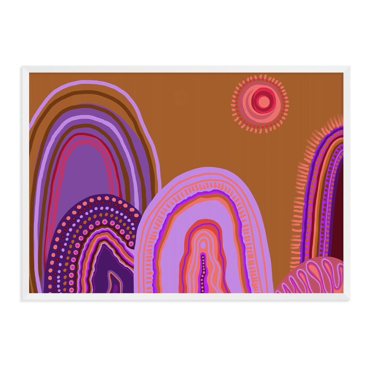 Mauve Mountain Art Print-Art Print-Gussy Dup