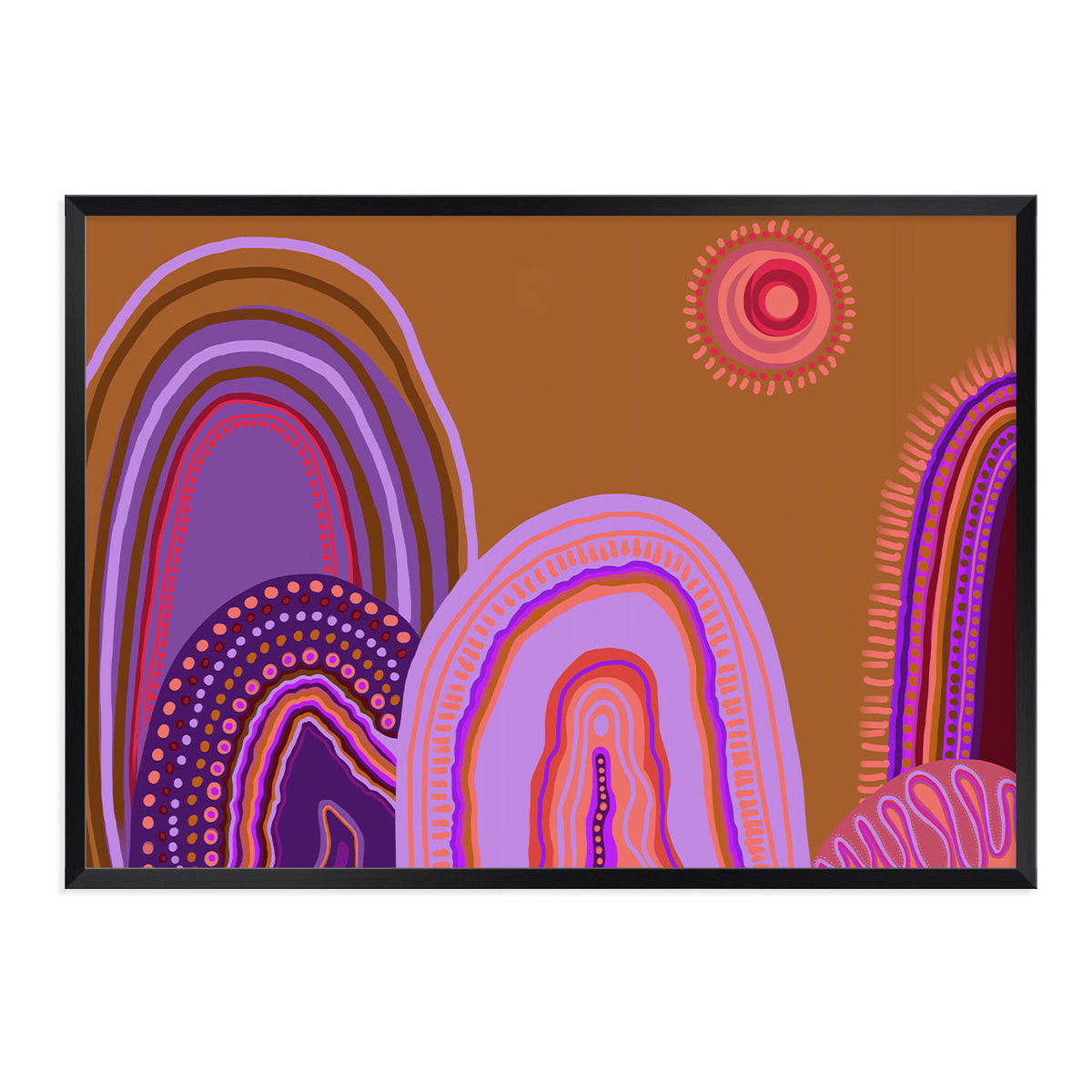 Mauve Mountain Art Print-Art Print-Gussy Dup