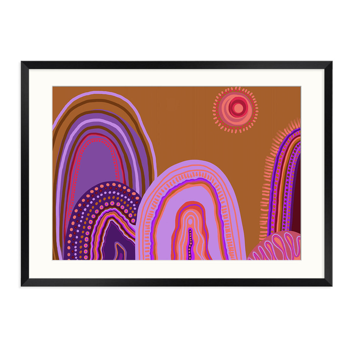 Mauve Mountain Art Print-Art Print-Gussy Dup
