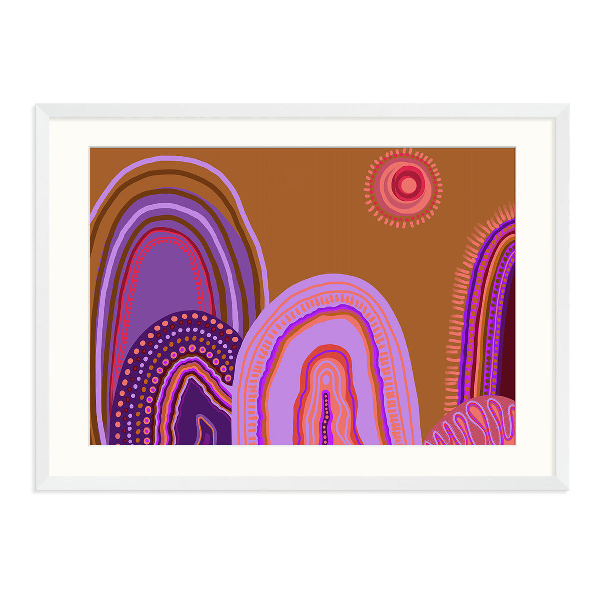 Mauve Mountain Art Print-Art Print-Gussy Dup