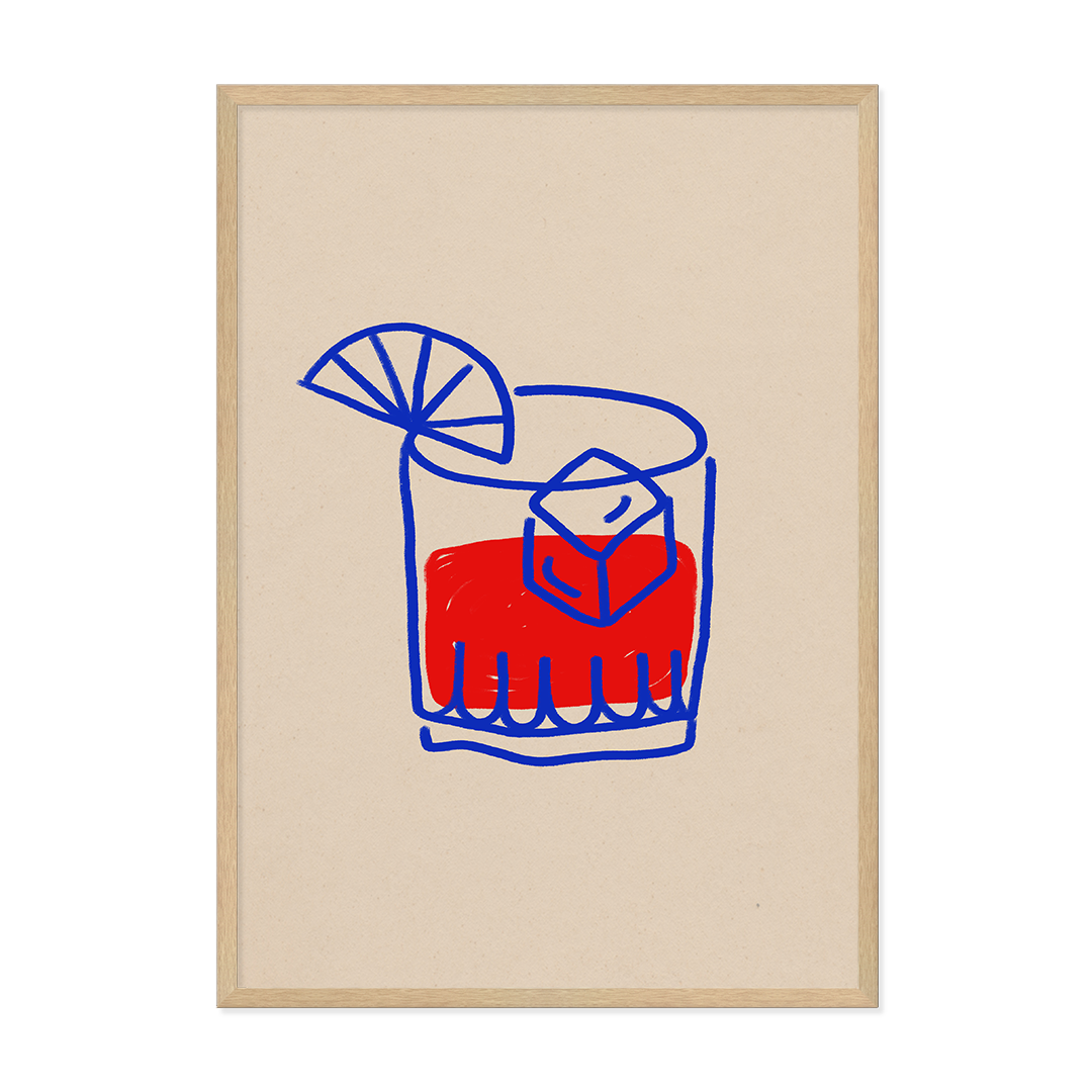 Nightcap Negroni Art Print-Art Print-Gussy Dup