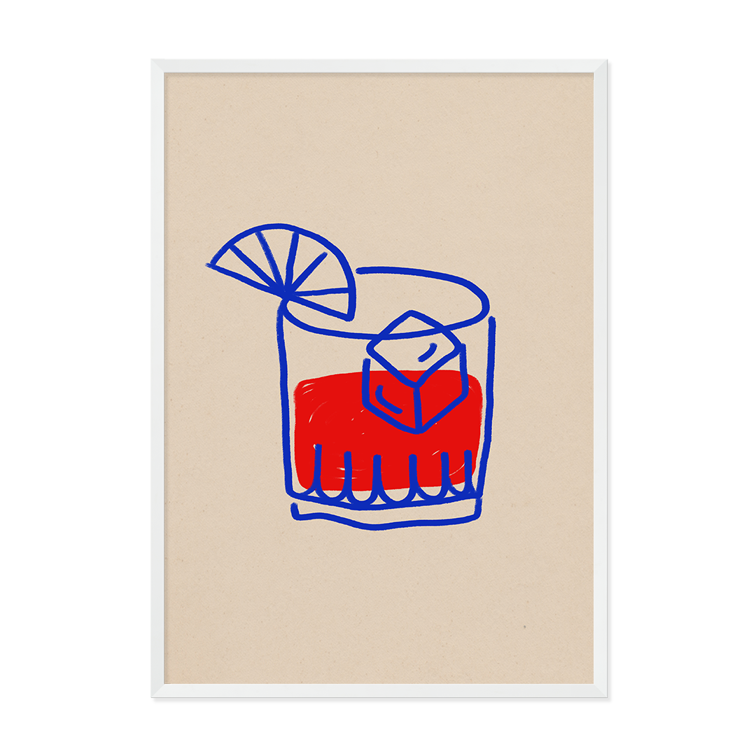 Nightcap Negroni Art Print-Art Print-Gussy Dup
