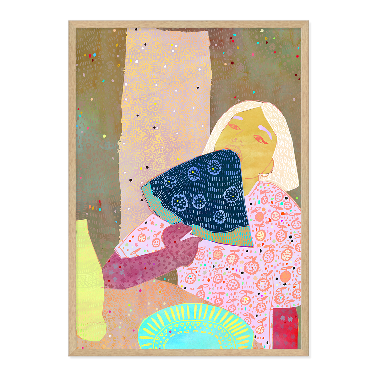Pizza Lady Art Print-Art Print-Gussy Dup