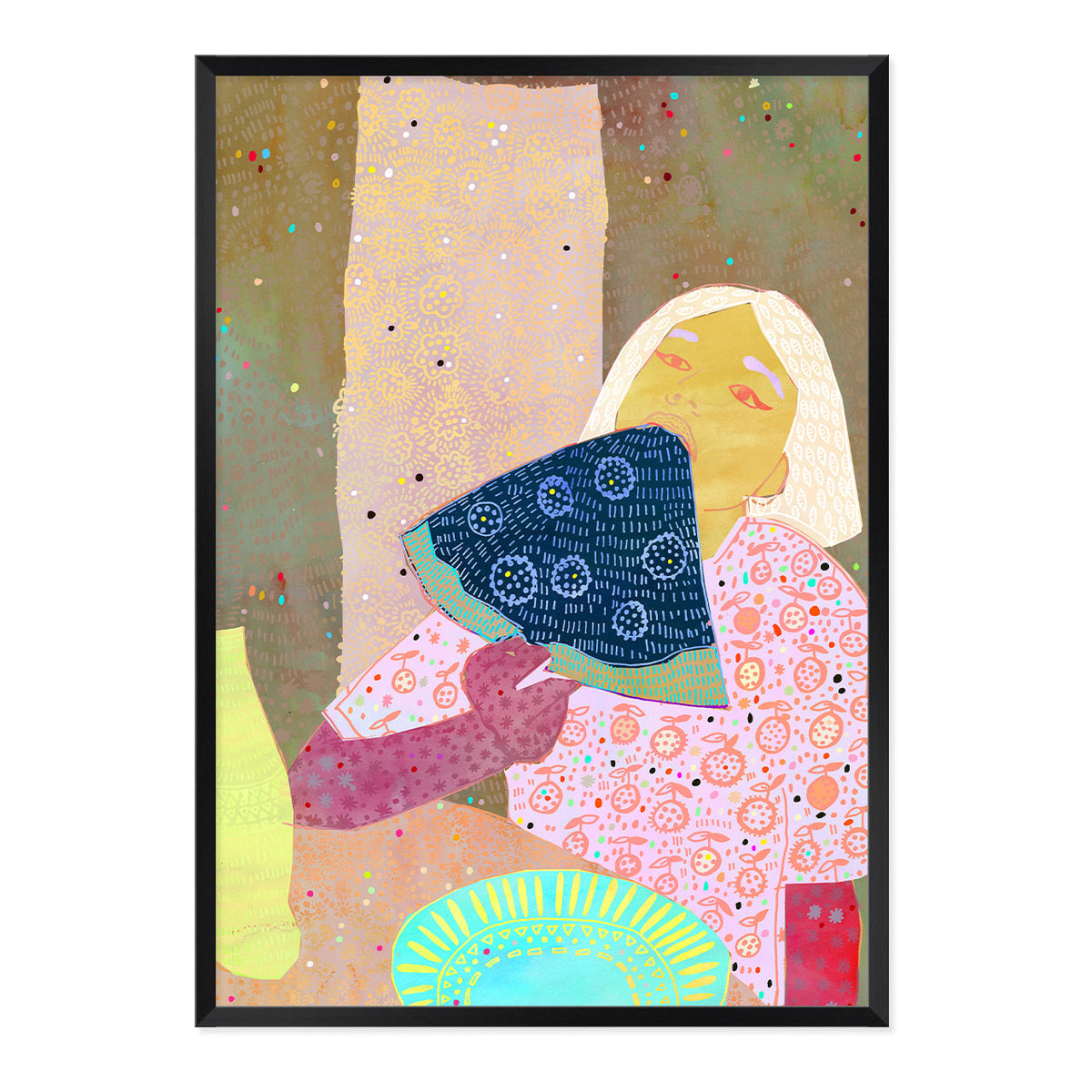 Pizza Lady Art Print-Art Print-Gussy Dup