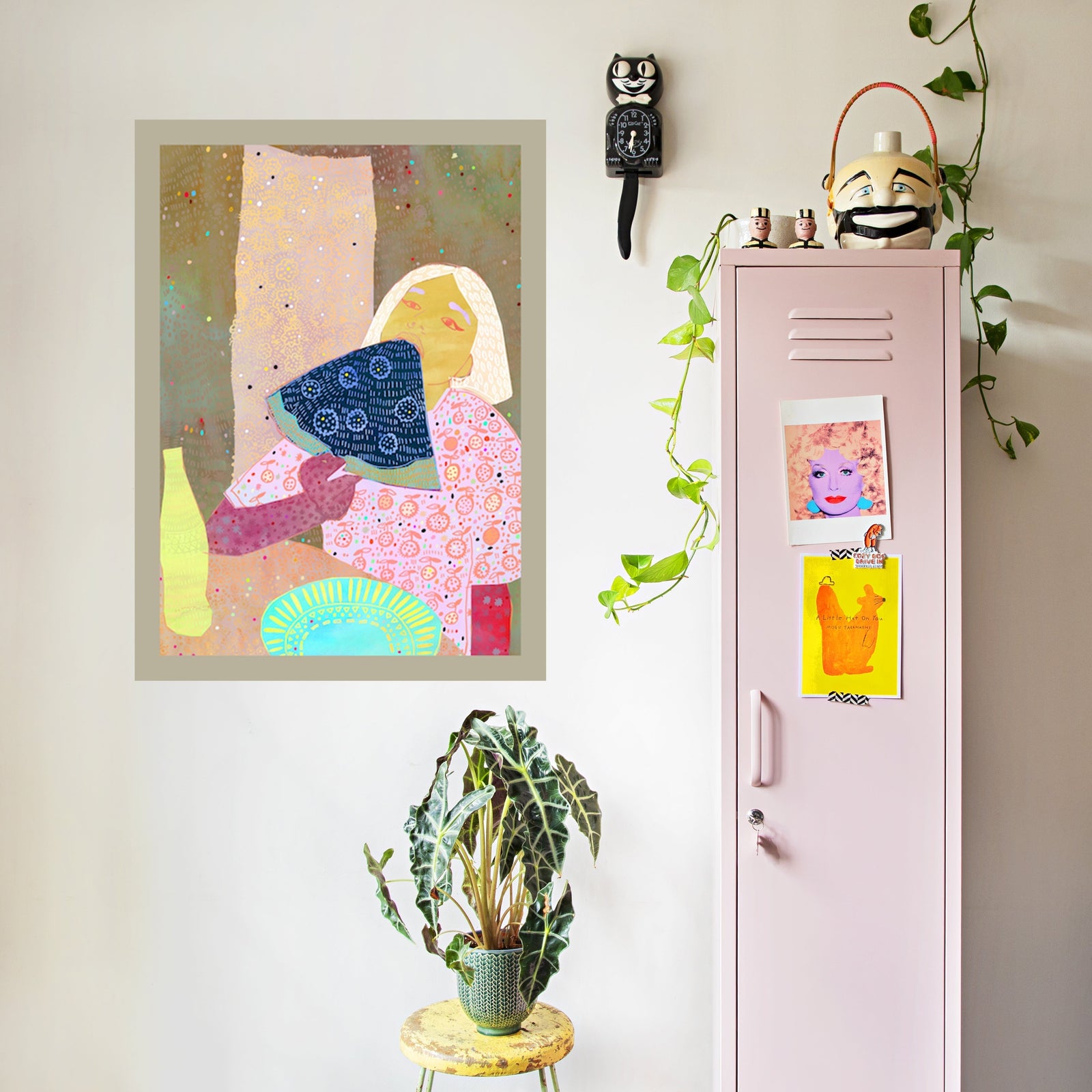 Pizza Lady Art Print-Art Print-Gussy Dup