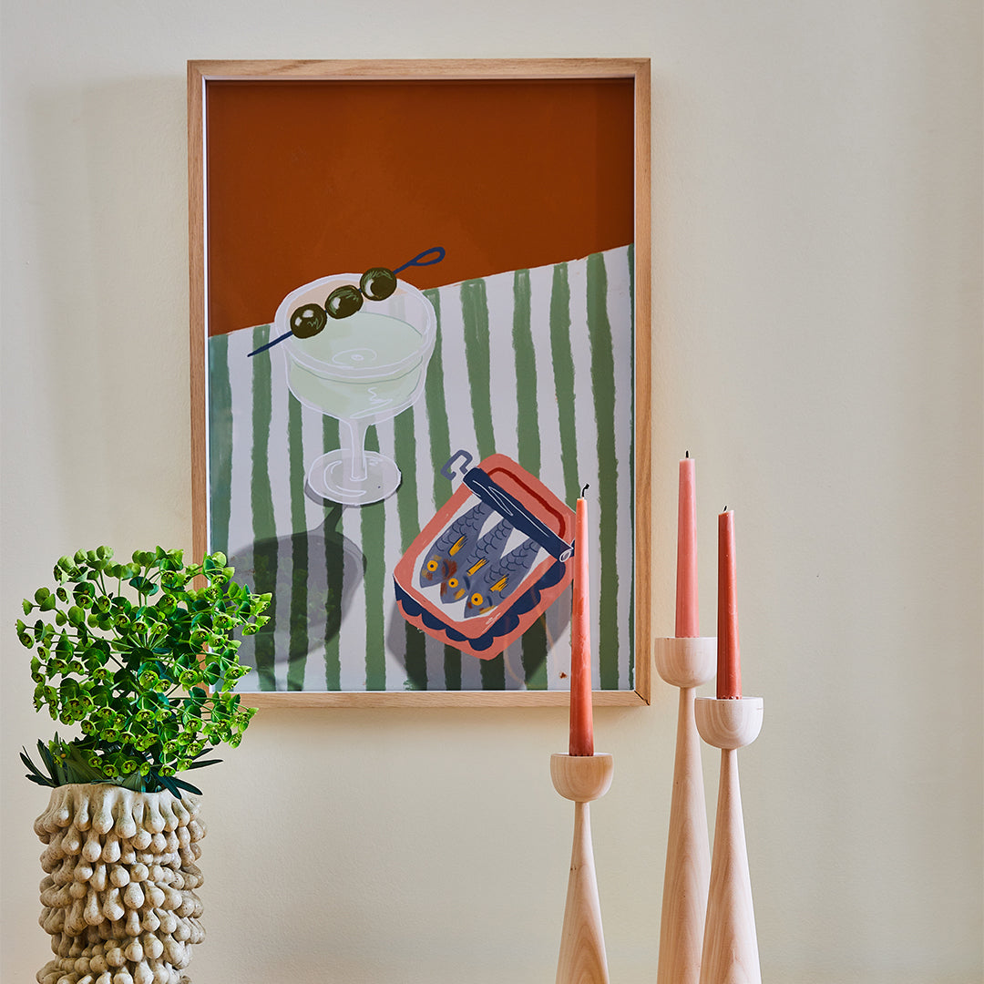 Hand Turned Timber Candlestick