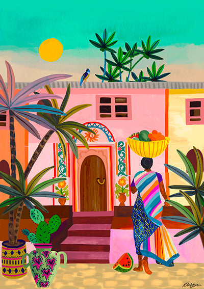 Streets of India Art Print-Art Print-Gussy Dup
