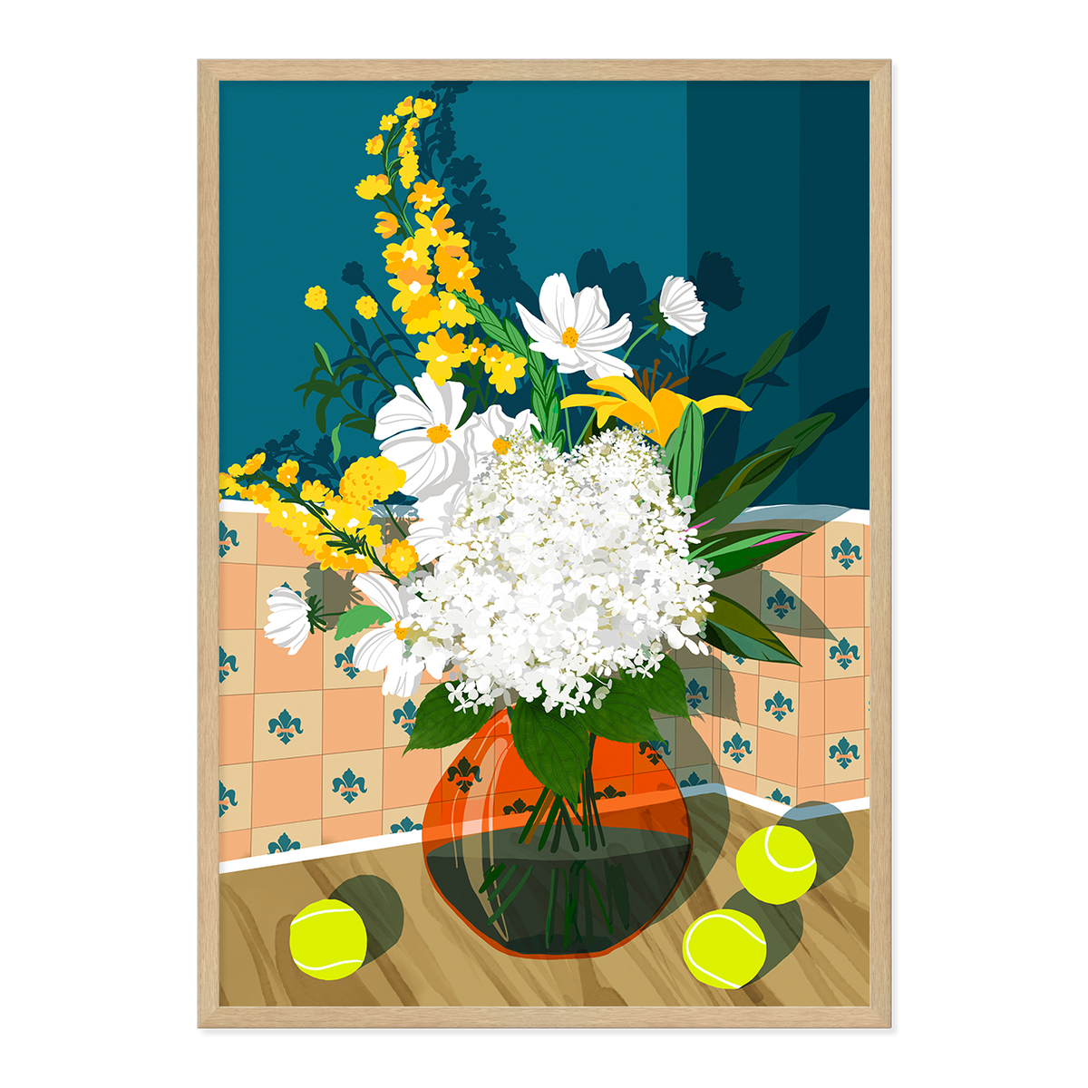 Tennis on Sunday Art Print-Art Print-Gussy Dup