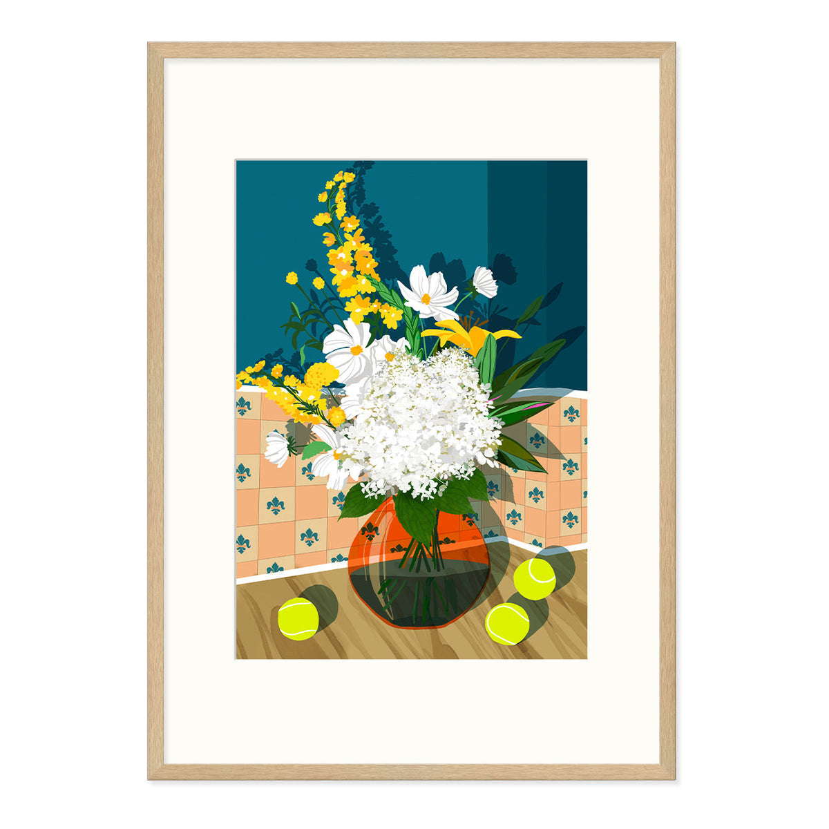 Tennis on Sunday Art Print-Art Print-Gussy Dup