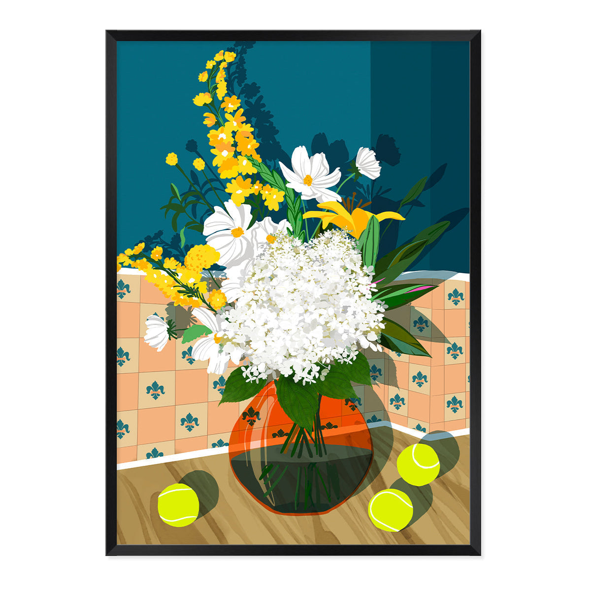 Tennis on Sunday Art Print-Art Print-Gussy Dup