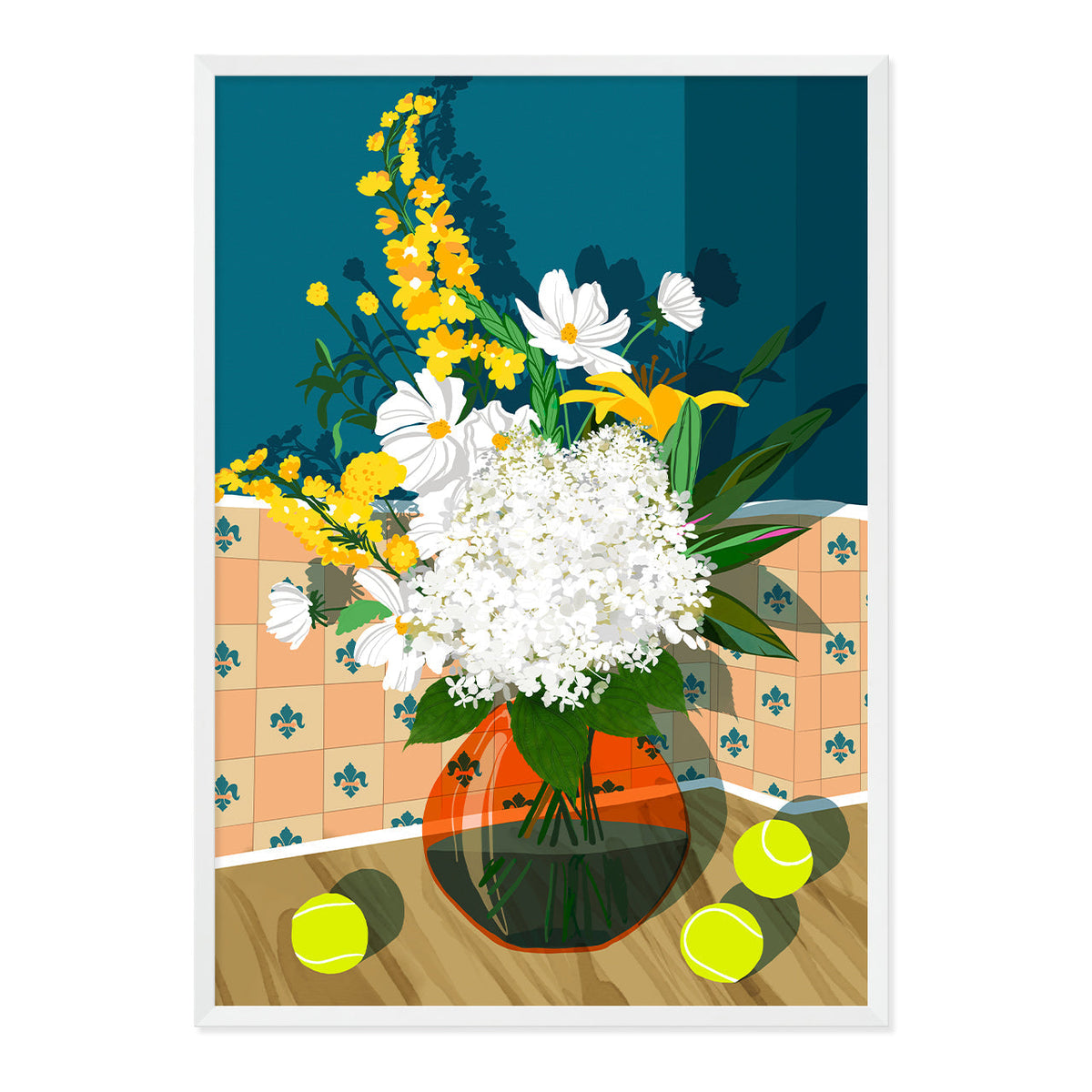 Tennis on Sunday Art Print-Art Print-Gussy Dup