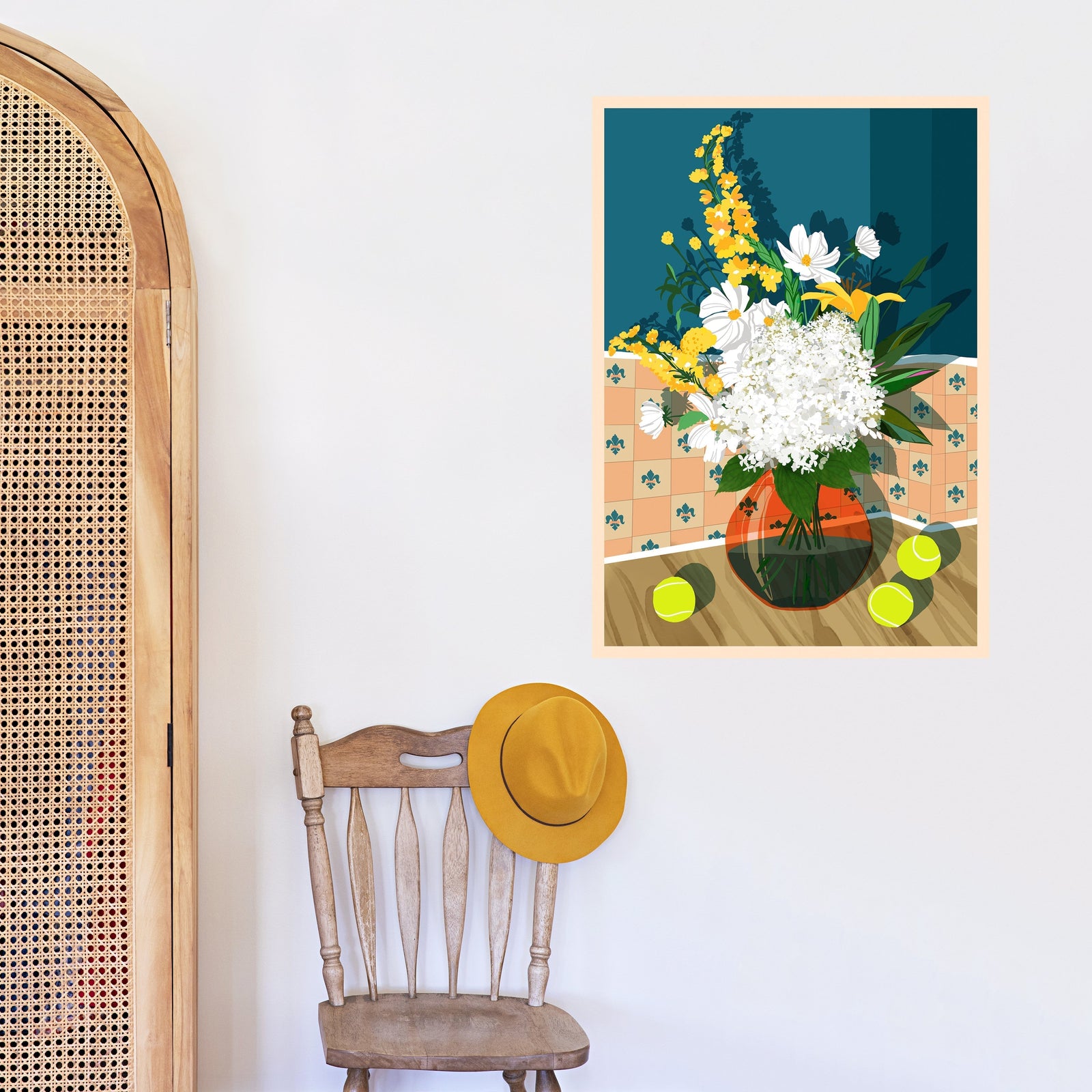 Tennis on Sunday Art Print-Art Print-Gussy Dup