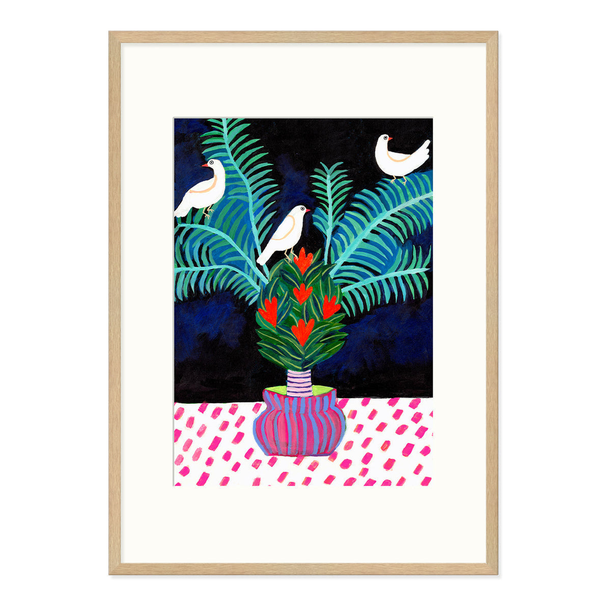 Three Doves Art Print-Art Print-Gussy Dup