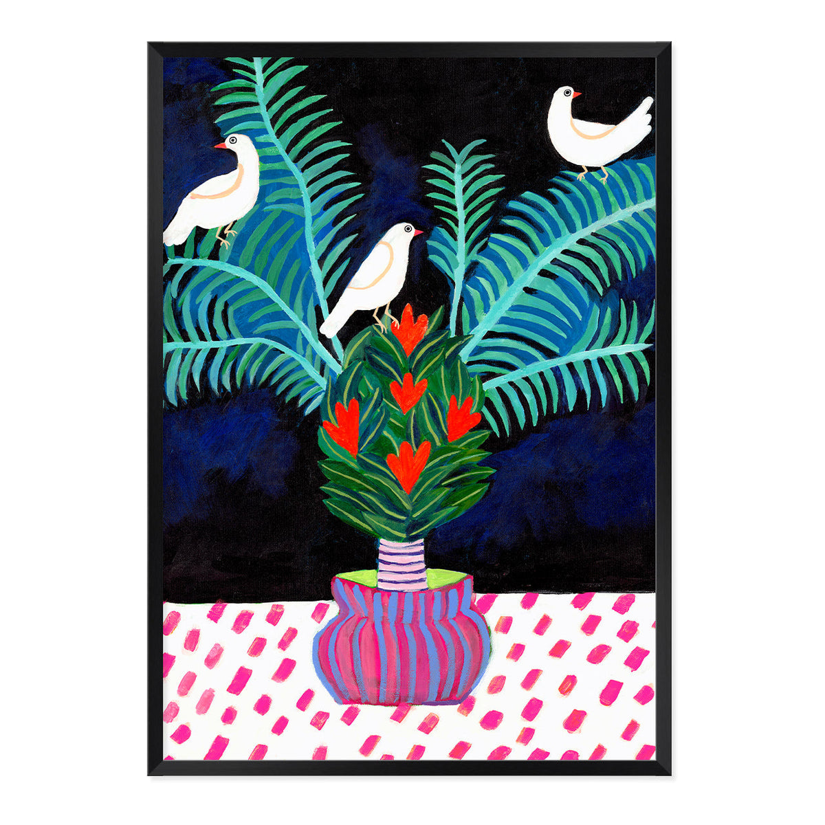 Three Doves Art Print-Art Print-Gussy Dup