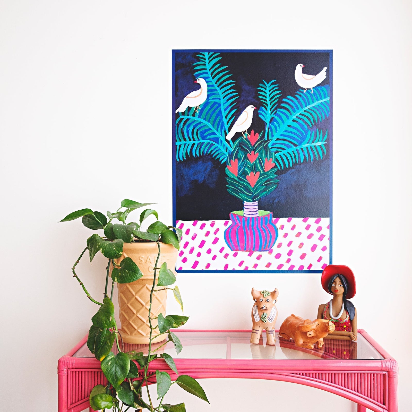 Three Doves Art Print-Art Print-Gussy Dup