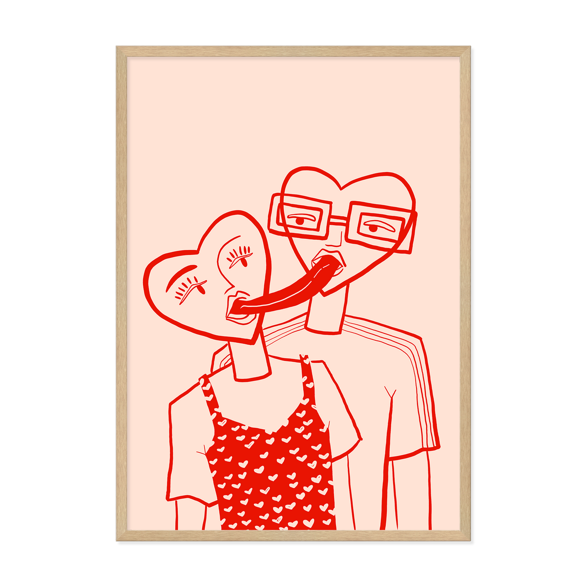 Untitled Couple Art Print-Art Print-Gussy Dup