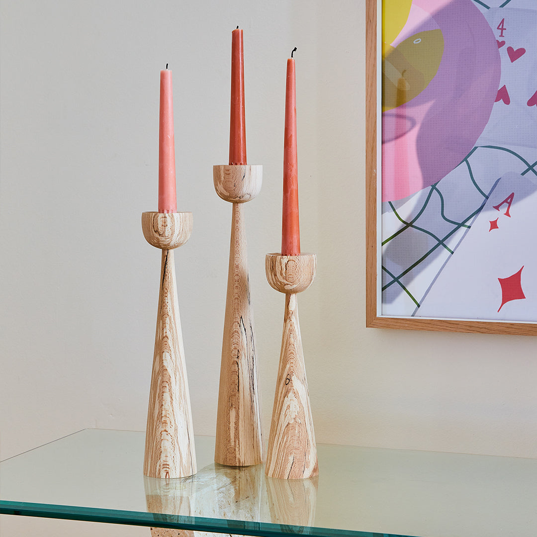 Timber Candlesticks