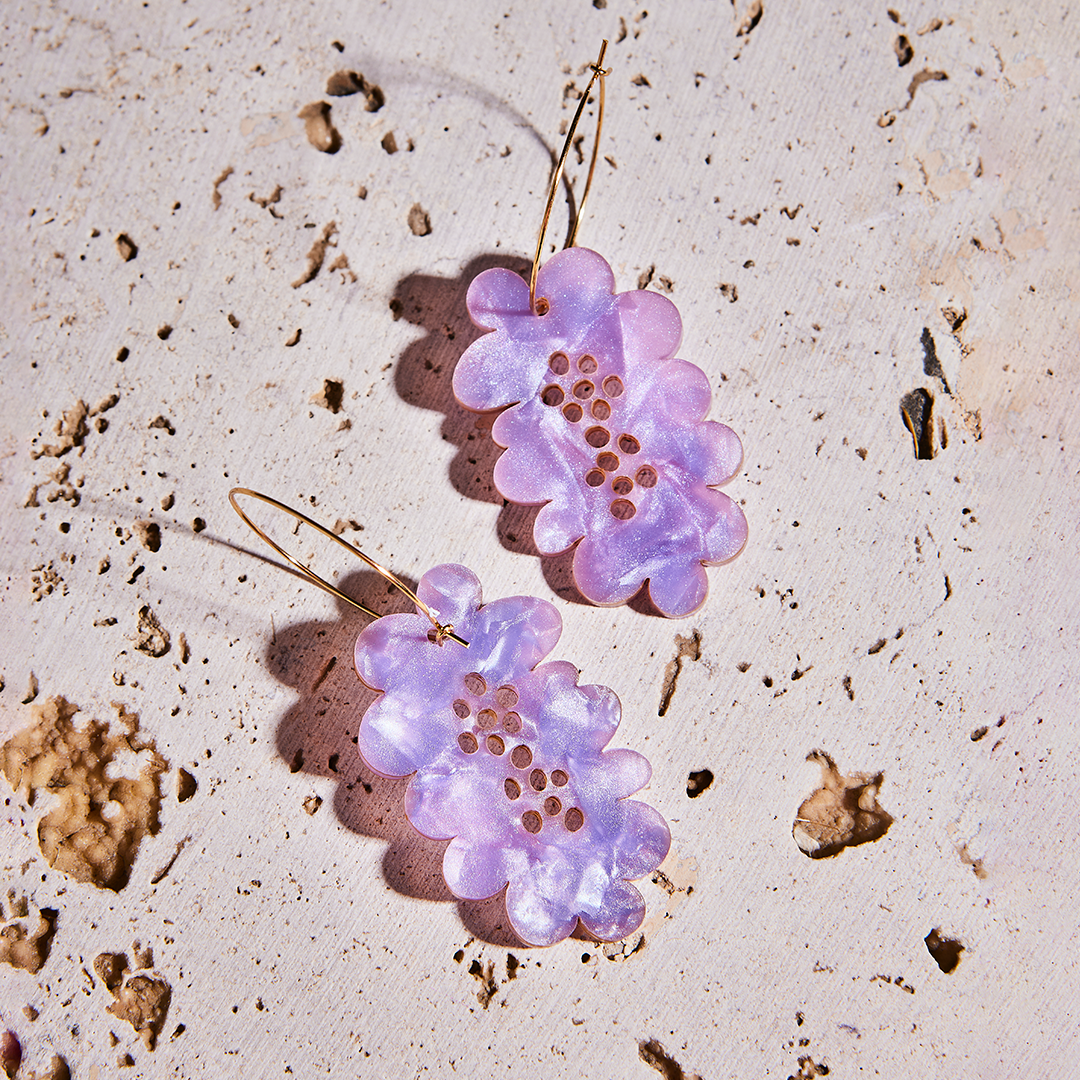 Lilac Flower Earrings