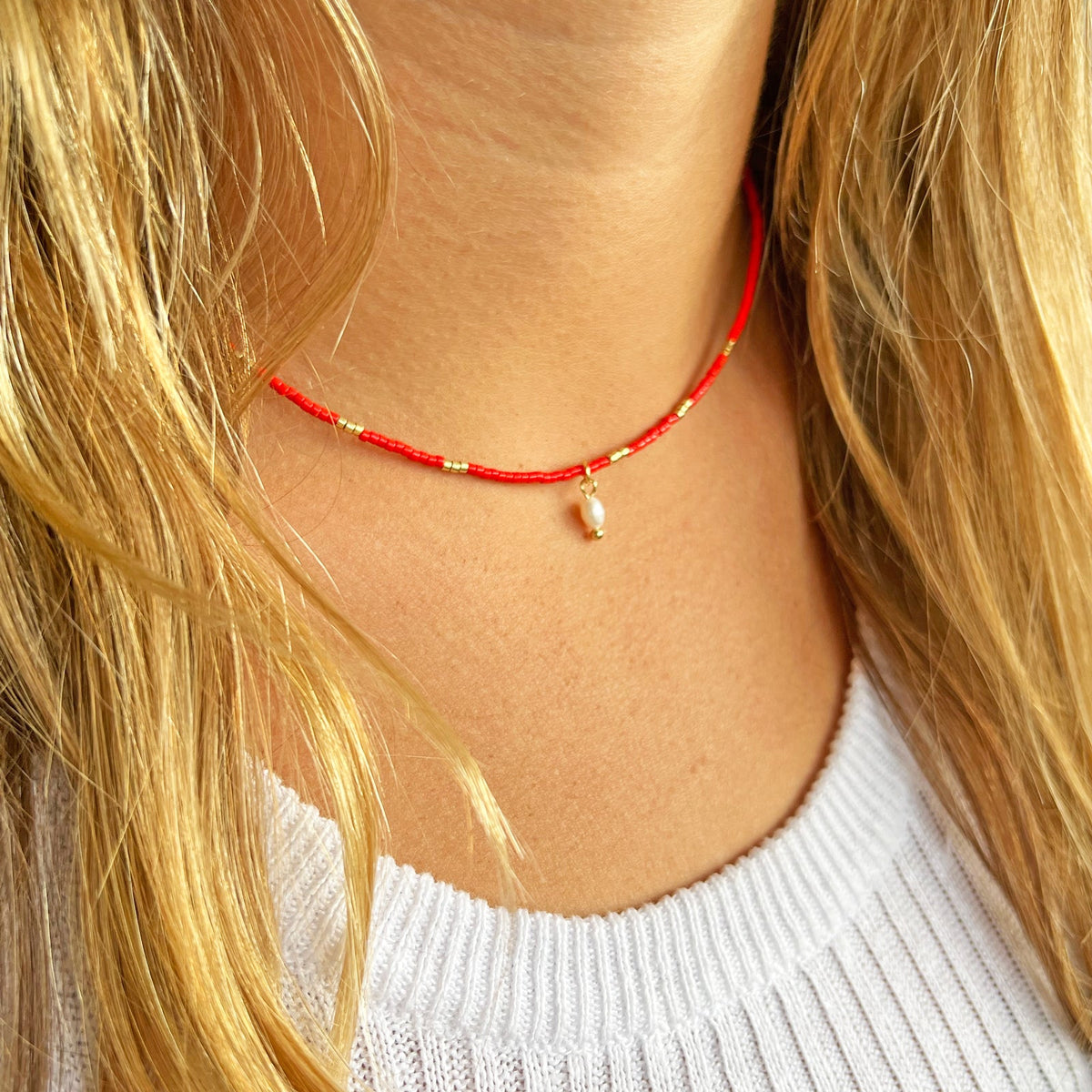 Arms of Eve Zara Necklace - Scarlet Red