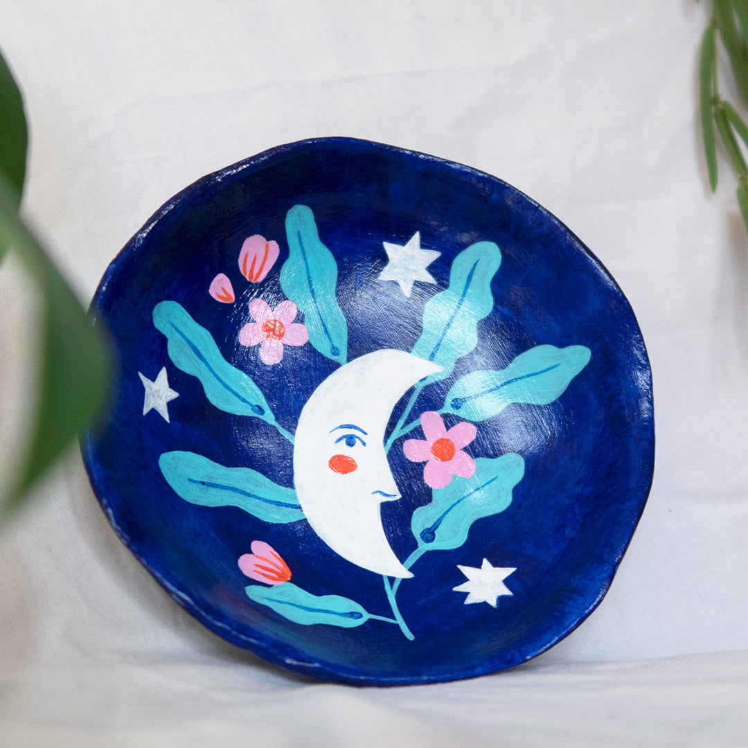 Floral Moon Trinket Dish