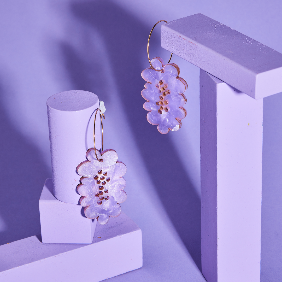 Lilac Flower Earrings