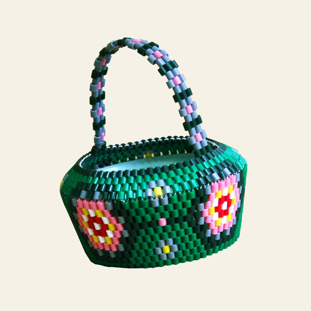 Handmade Swedish Beaded Basket