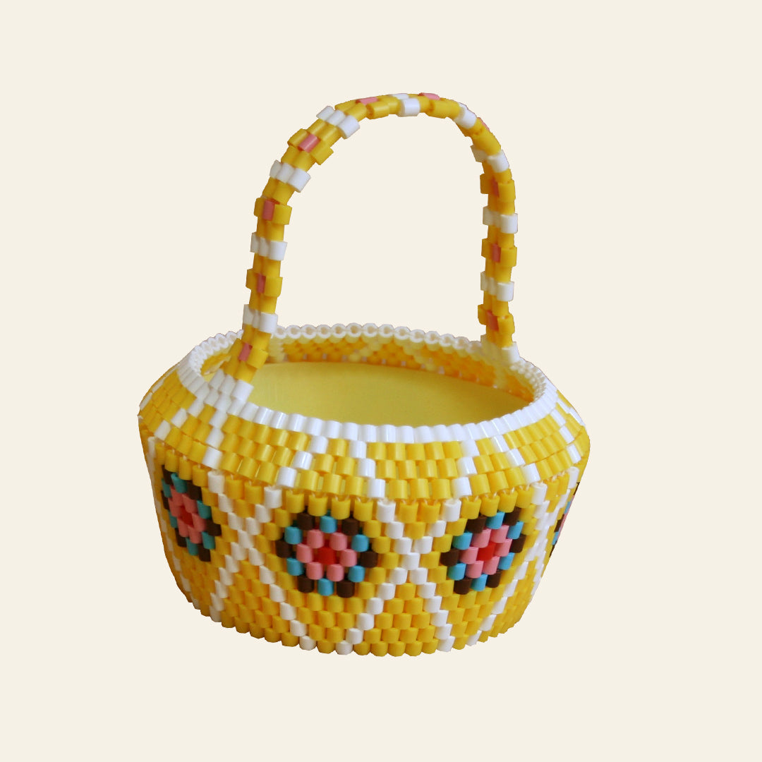Handmade Swedish Beaded Basket